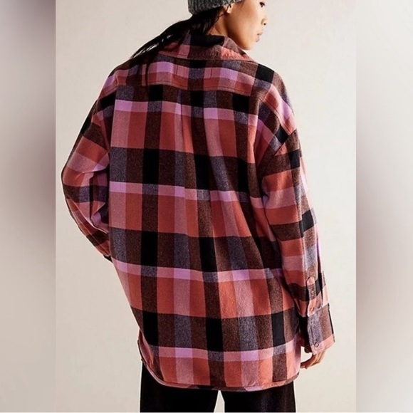 FREE PEOPLE We The Free Izzie Cargo Shirt - Red Large - Picture 2 of 8